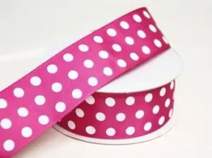 25 Yards 1.5" DIY Burgundy Grosgrain Polka Dot Ribbon Wedding Party Dress Favor Gift Craft