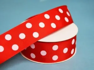 25 Yards 1.5" DIY Red Grosgrain Polka Dot Ribbon Wedding Party Dress Favor Gift Craft