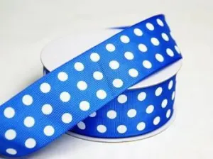 25 Yards 1.5" DIY Royal Blue Grosgrain Polka Dot Ribbon Wedding Party Dress Favor Gift Craft