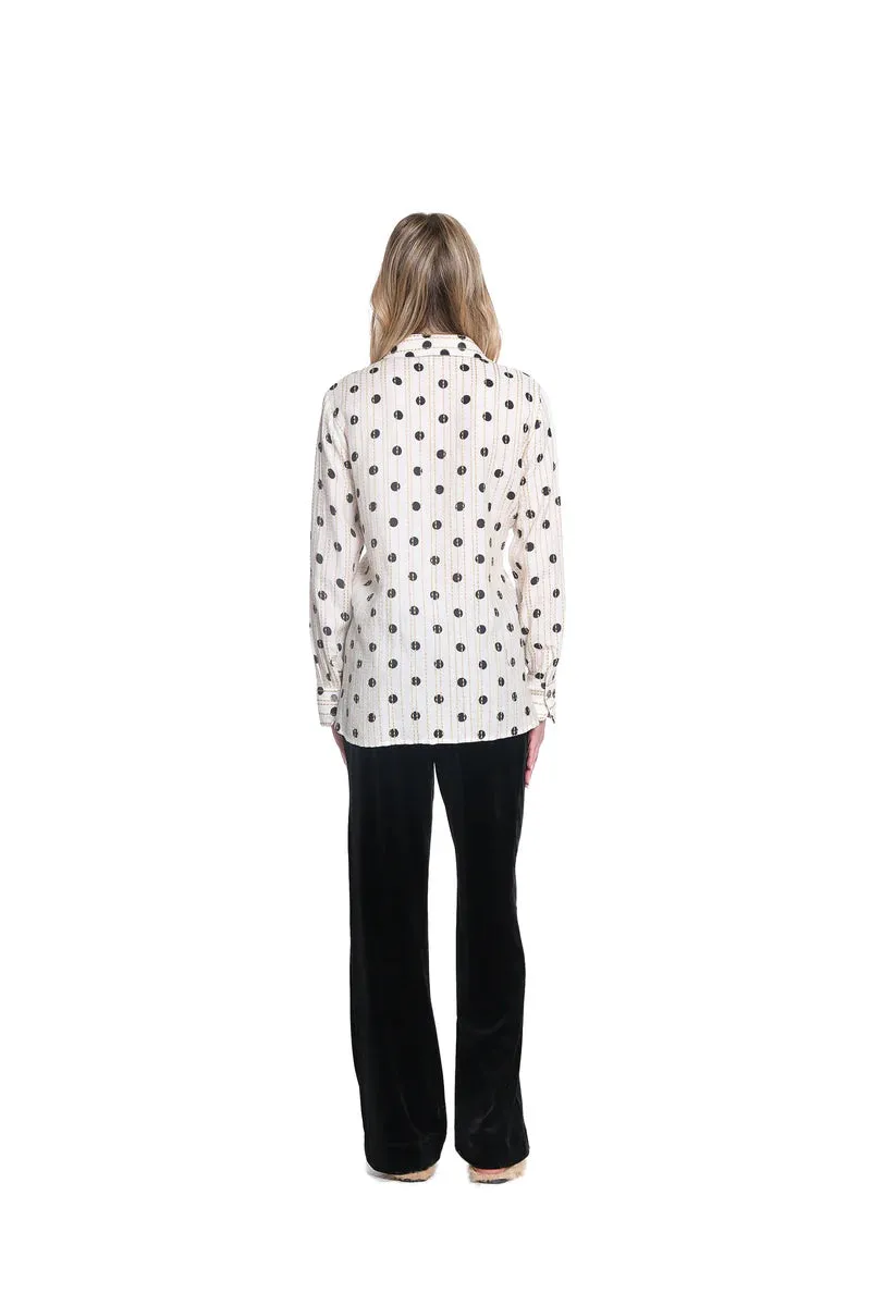 Allover Stitched Popover Polka Dots by Tru Luxe