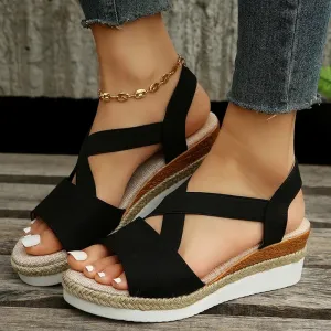 AMOZAE- - Fashion Lightweight Platform Wedge Sandals