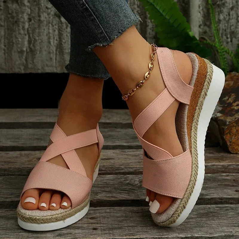 AMOZAE- - Fashion Lightweight Platform Wedge Sandals