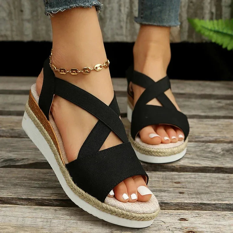 AMOZAE- - Fashion Lightweight Platform Wedge Sandals