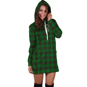 Anstruther Tartan Hoodie Dress with Family Crest