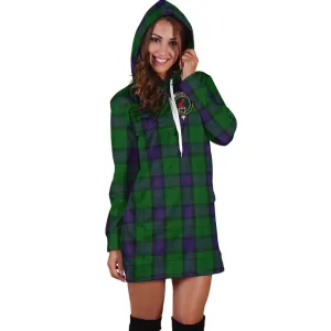 Armstrong Tartan Hoodie Dress with Family Crest