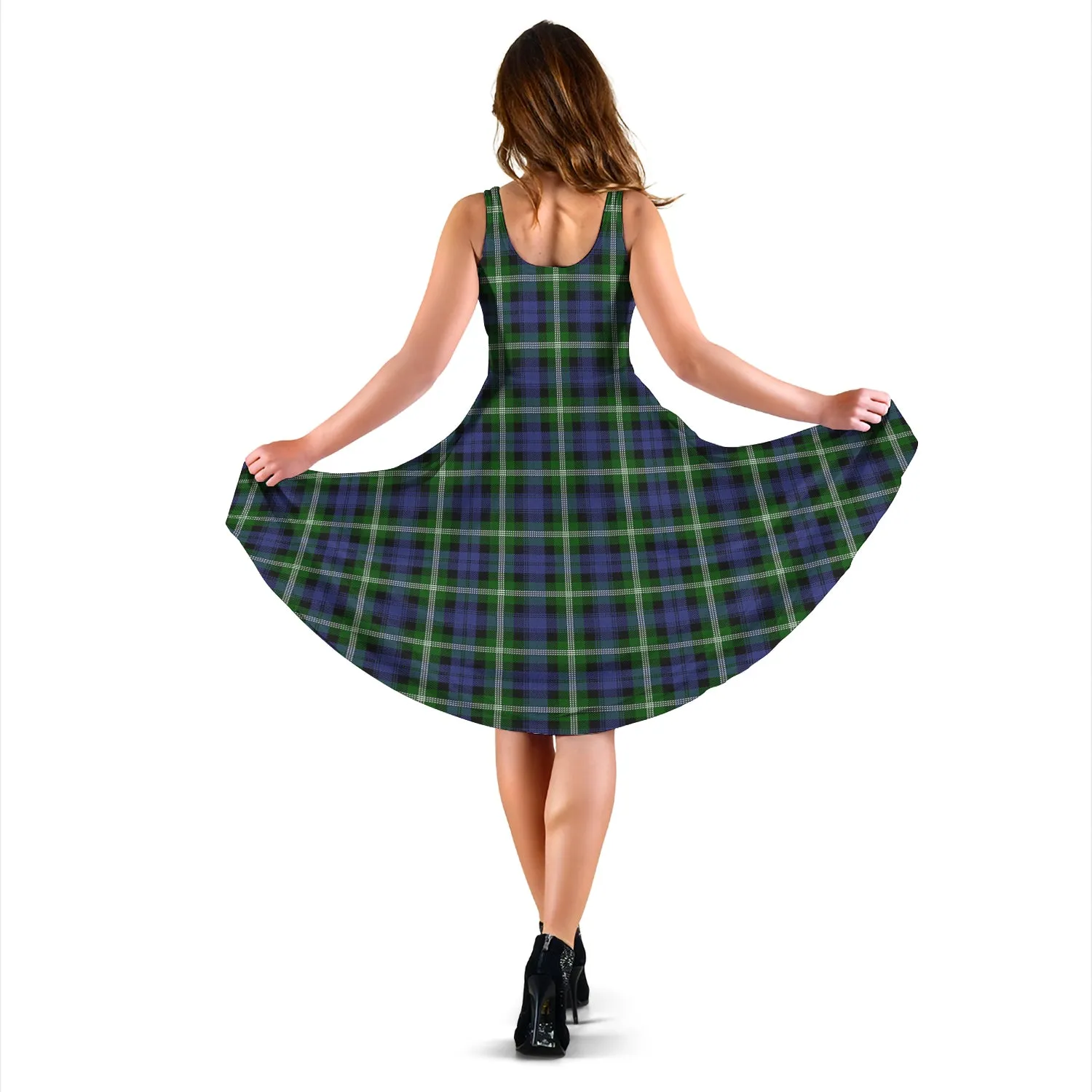 Baillie (Bailey) Tartan Sleeveless Midi Womens Dress