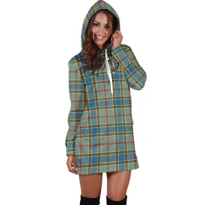 Balfour Blue Tartan Hoodie Dress with Family Crest