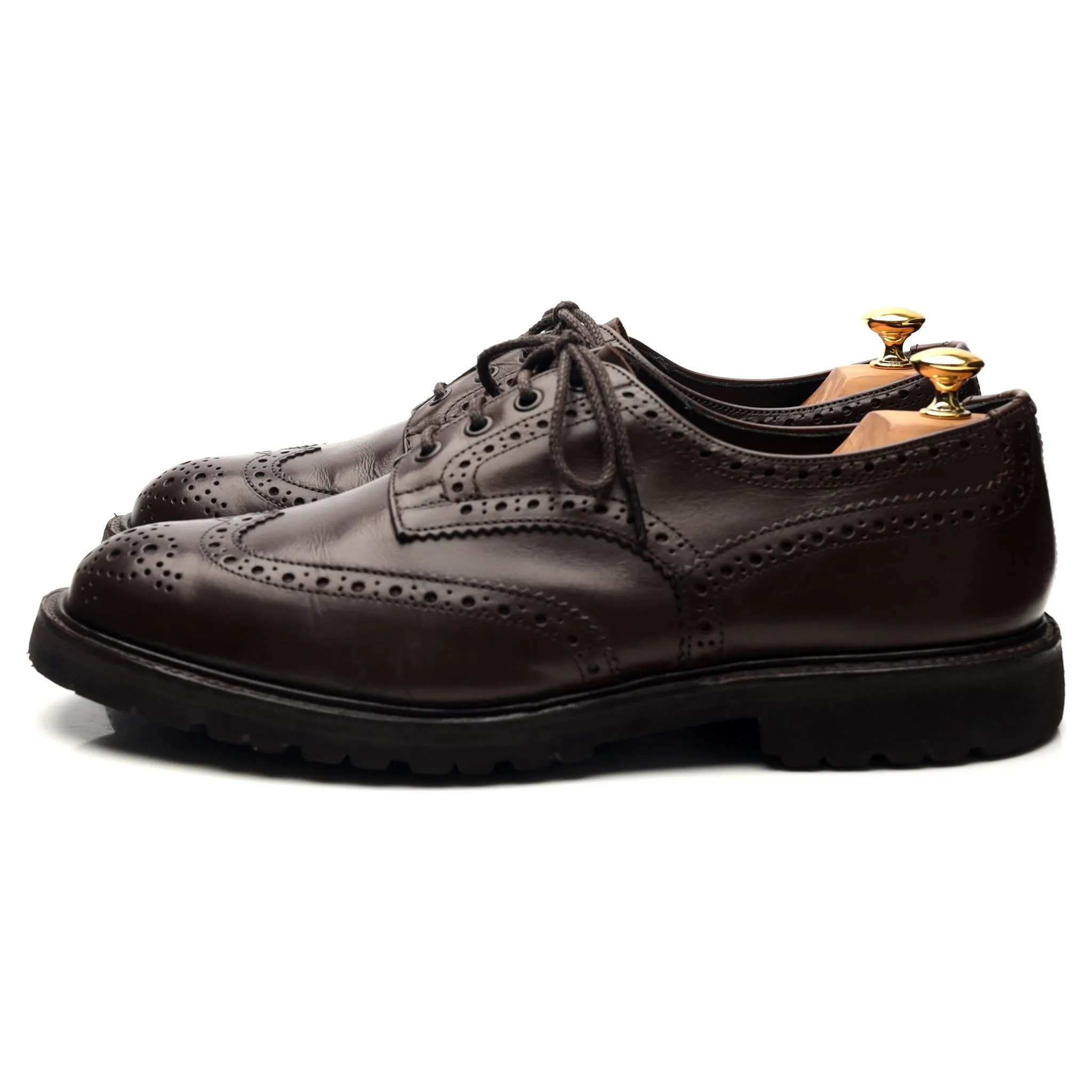 'Bourton' Dark Brown Leather Derby Brogues UK 11