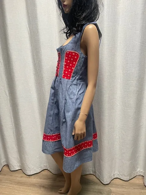 Denim October Fest  Dirndl  Dress #W121  Includes  AUS POSTAGE