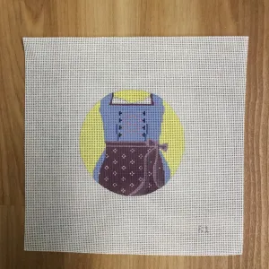 Dirndl Round Needlepoint Canvas