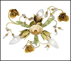 Flowers & Leaves Metal Ceiling Light With Premium Elements