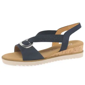 Gabor Sandal 42.753.36 Blue Nubuck