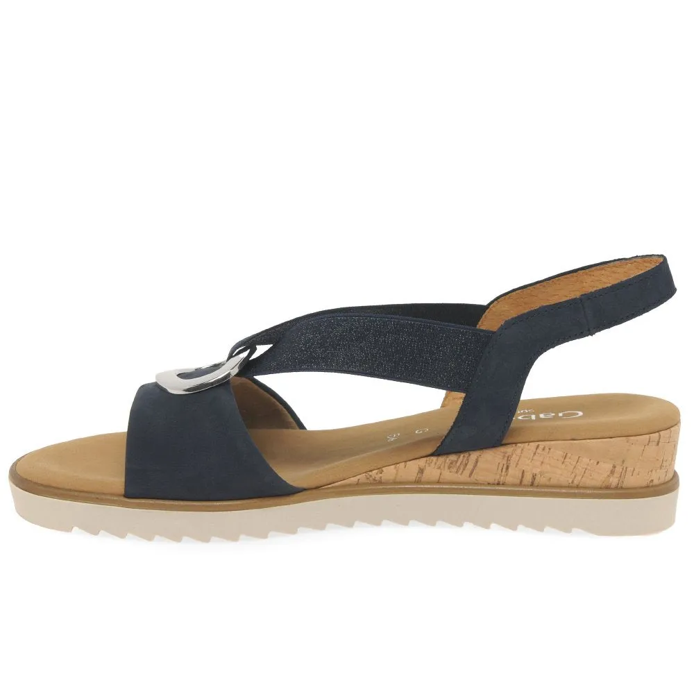 Gabor Sandal 42.753.36 Blue Nubuck