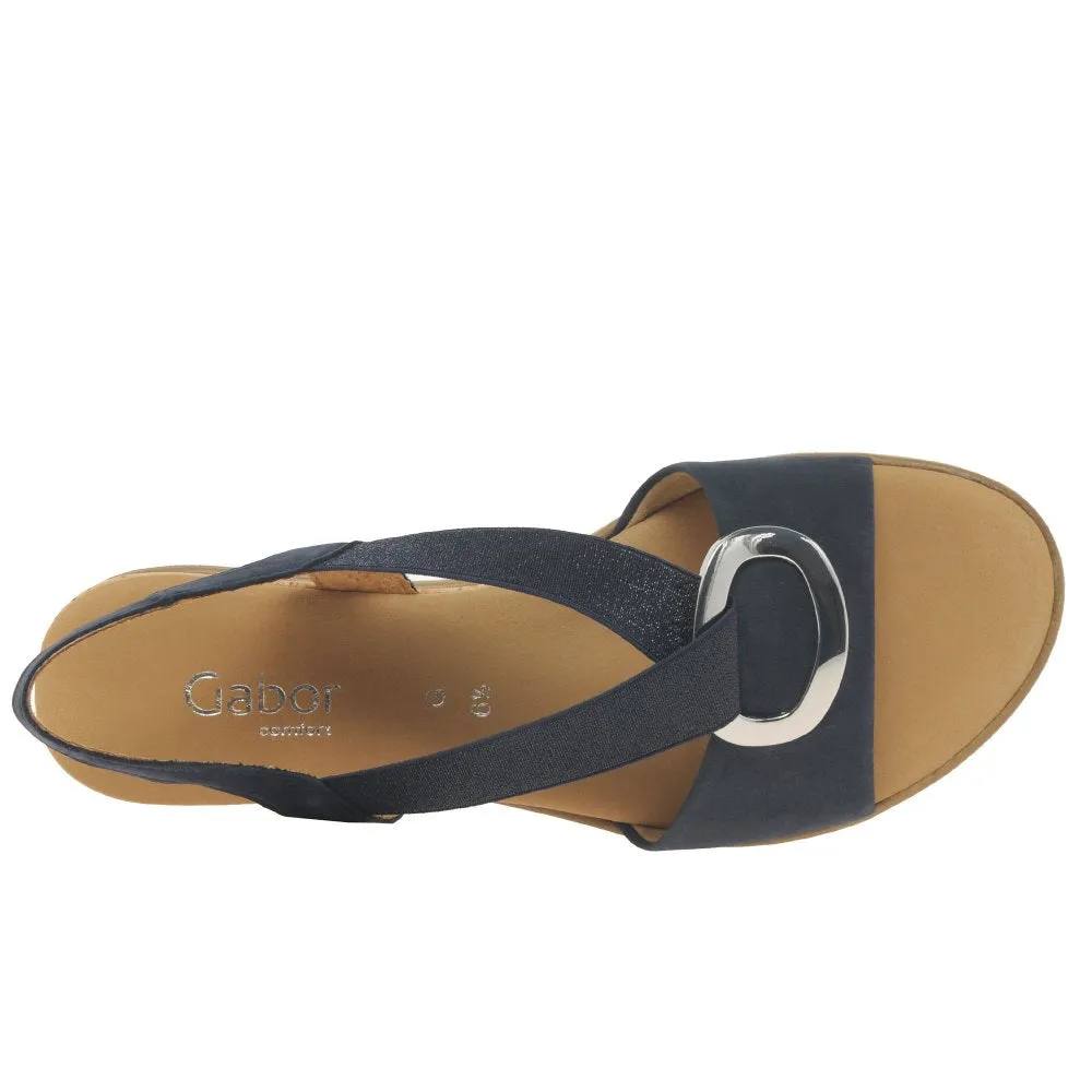 Gabor Sandal 42.753.36 Blue Nubuck