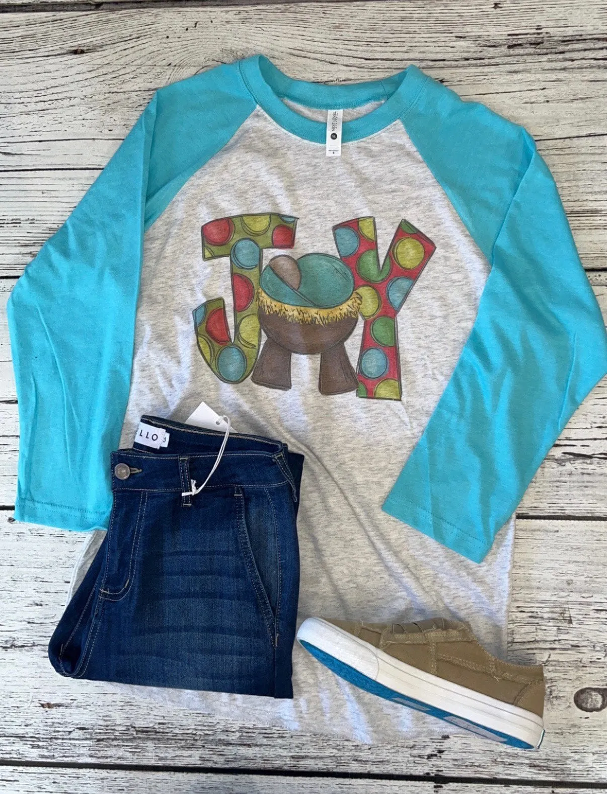 Joy Baseball Tees Blue