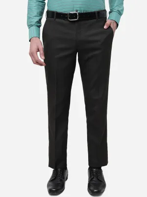 Khaki Solid Super Slim Fit Formal Trouser | JadeBlue