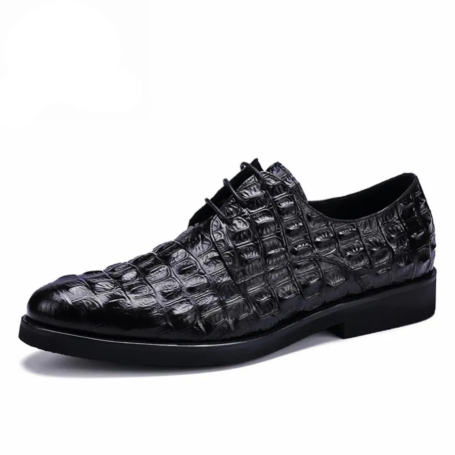 Luxe Embossed Leather Oxford Brogues