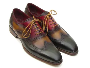 Paul Parkman Men's Three Tone Wingtip Oxfords