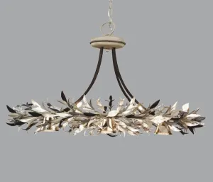 Silver & Black Chandelier With Spotlights & Premium Elements