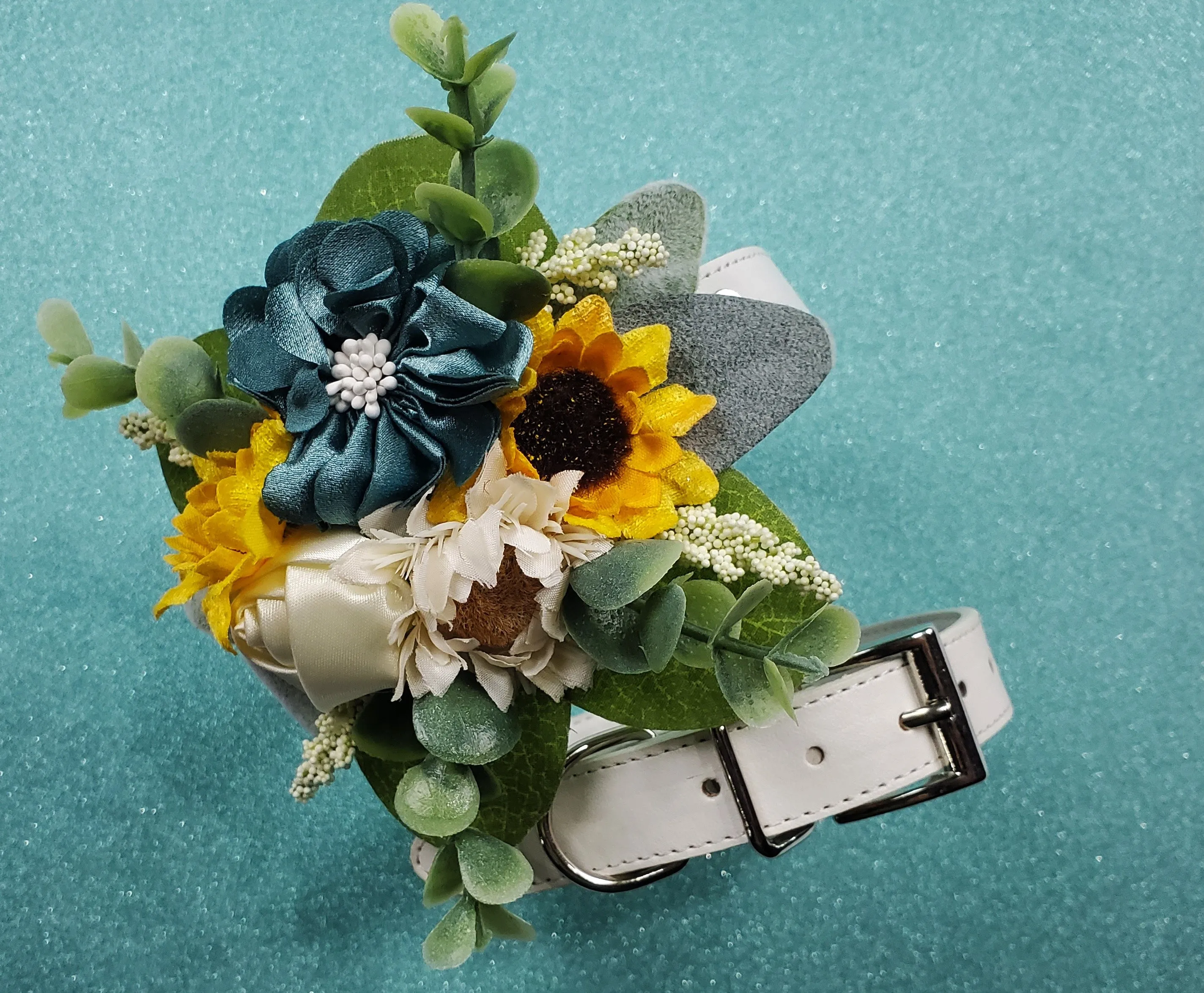 Sunflower Succulent Wedding Leash and Collar | The Toto |  8 Color Choices