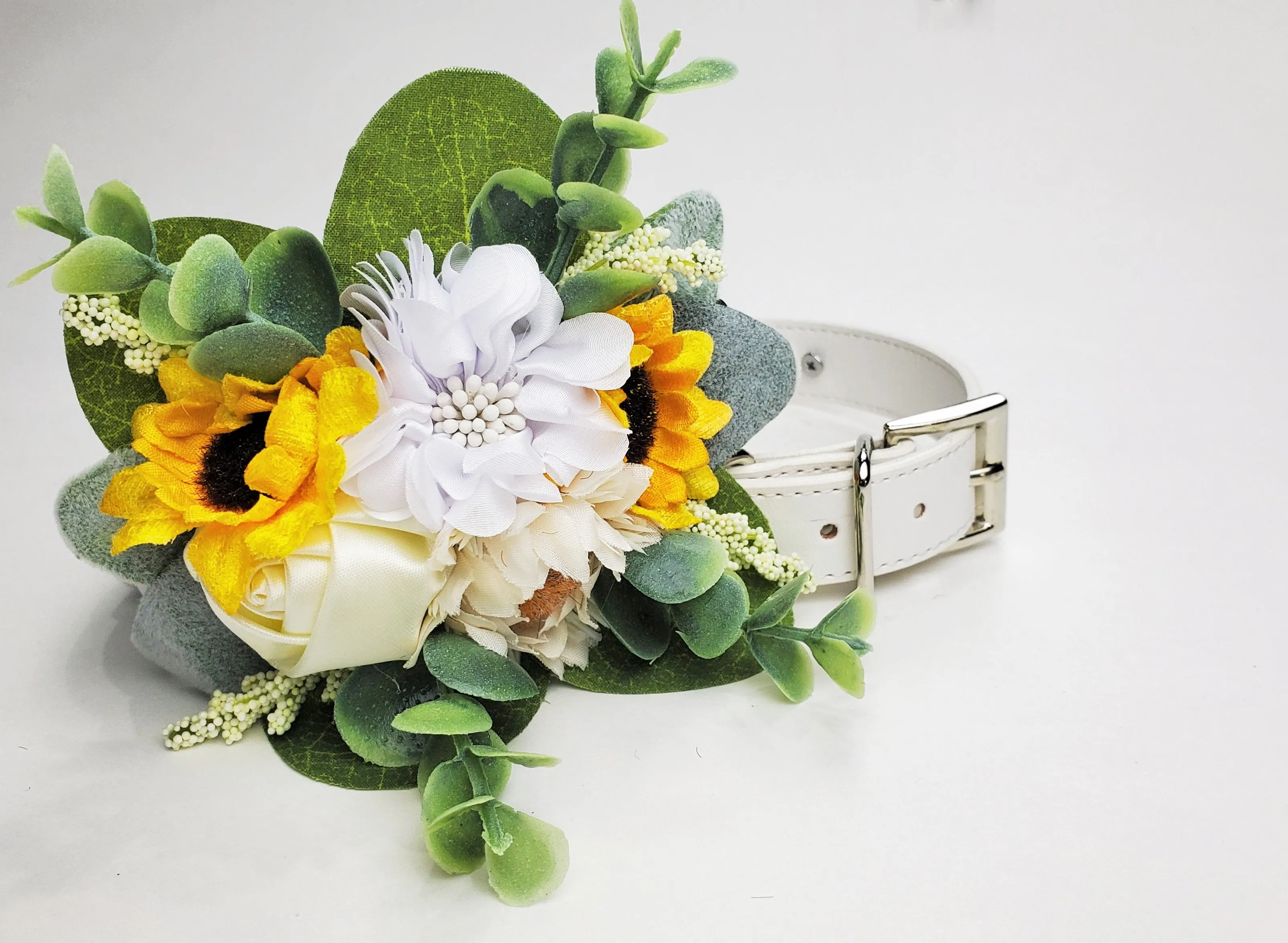 Sunflower Succulent Wedding Leash and Collar | The Toto |  8 Color Choices