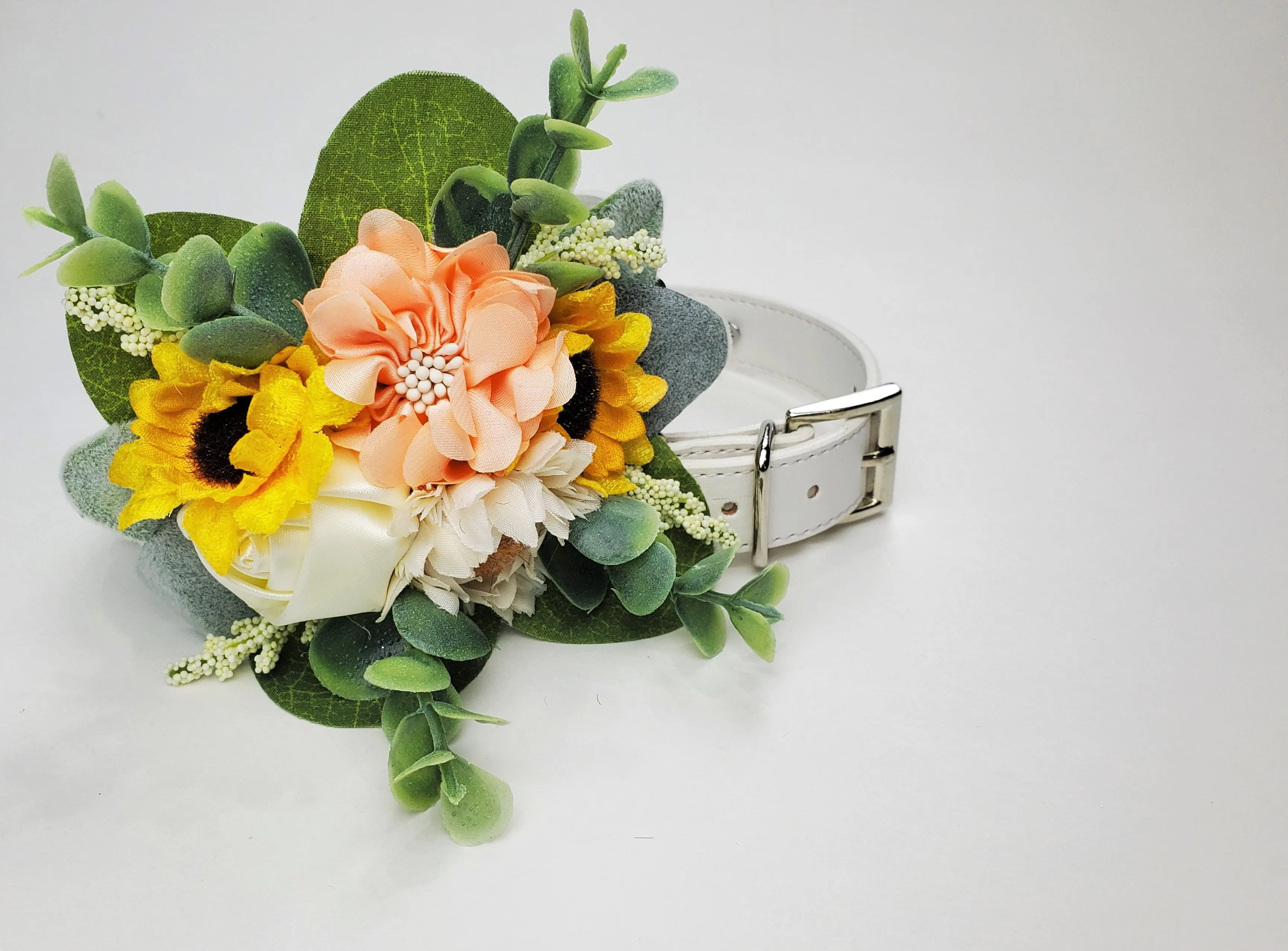 Sunflower Succulent Wedding Leash and Collar | The Toto |  8 Color Choices