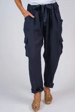 Trish Linen Cargo Pant (PL183) - FINAL SALE