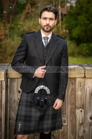 TWEED BLACK CRAIL KILT OUTFIT