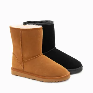 Ugg Boots Genuine Australian Sheepskin Unisex Short Classic Suede (Unisex Cow Suede)