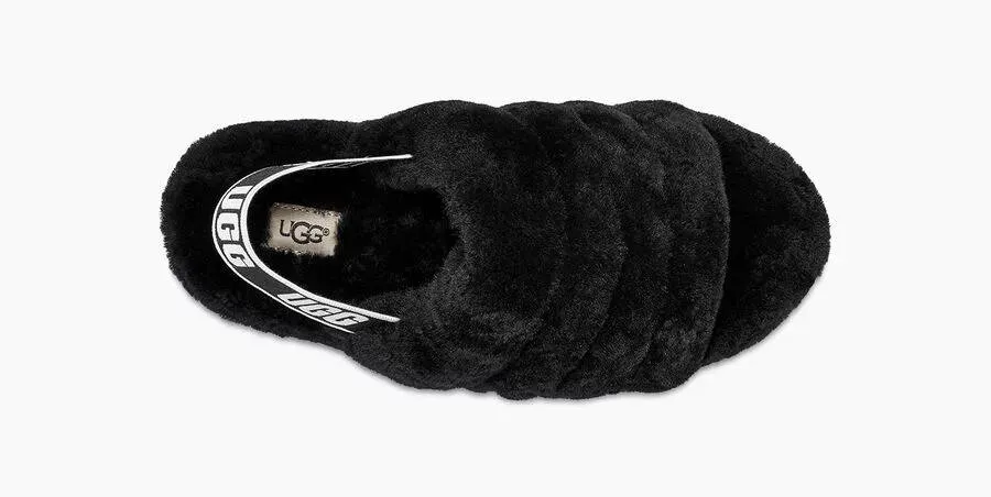 UGG Womens Fluff Yeah Slide Black