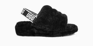 UGG Womens Fluff Yeah Slide Black