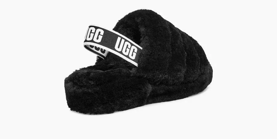 UGG Womens Fluff Yeah Slide Black