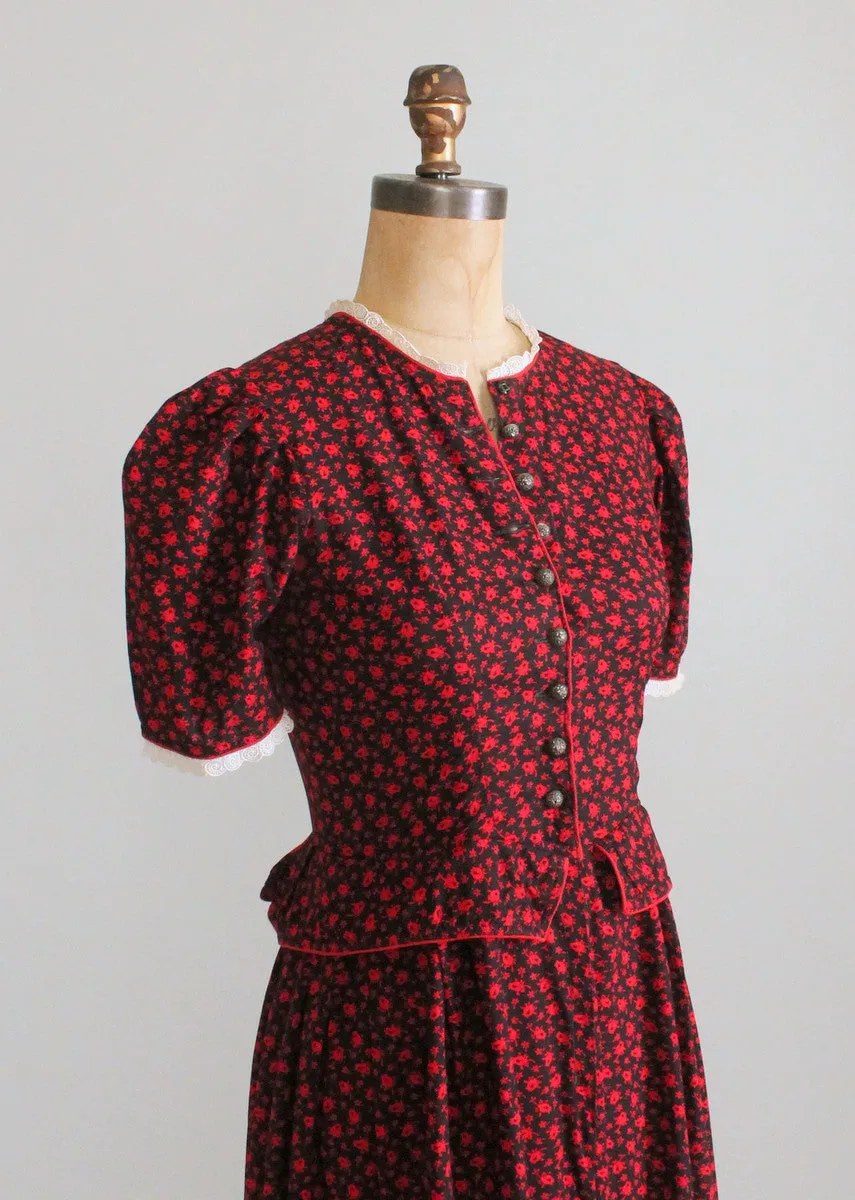 Vintage 1950s Munchen German Octoberfest Dress